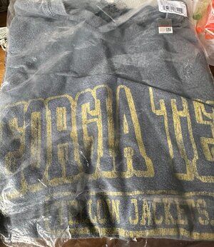 NWT Georgia Tech Yellow Jackets T Shirt Sz Small Blue 84 Grey